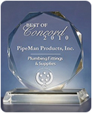 www.pipemanproducts.com 2012 Award Winner for plumbing fittings including Jet Swet Tools